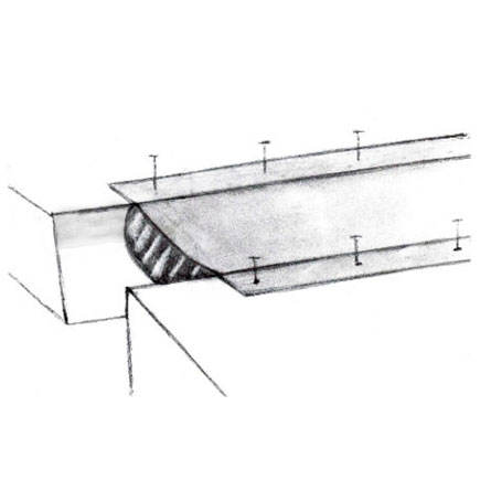 Противопожарная многослойная конструкция Аквастоп для деформационных швов тип ПЗШ-200/240